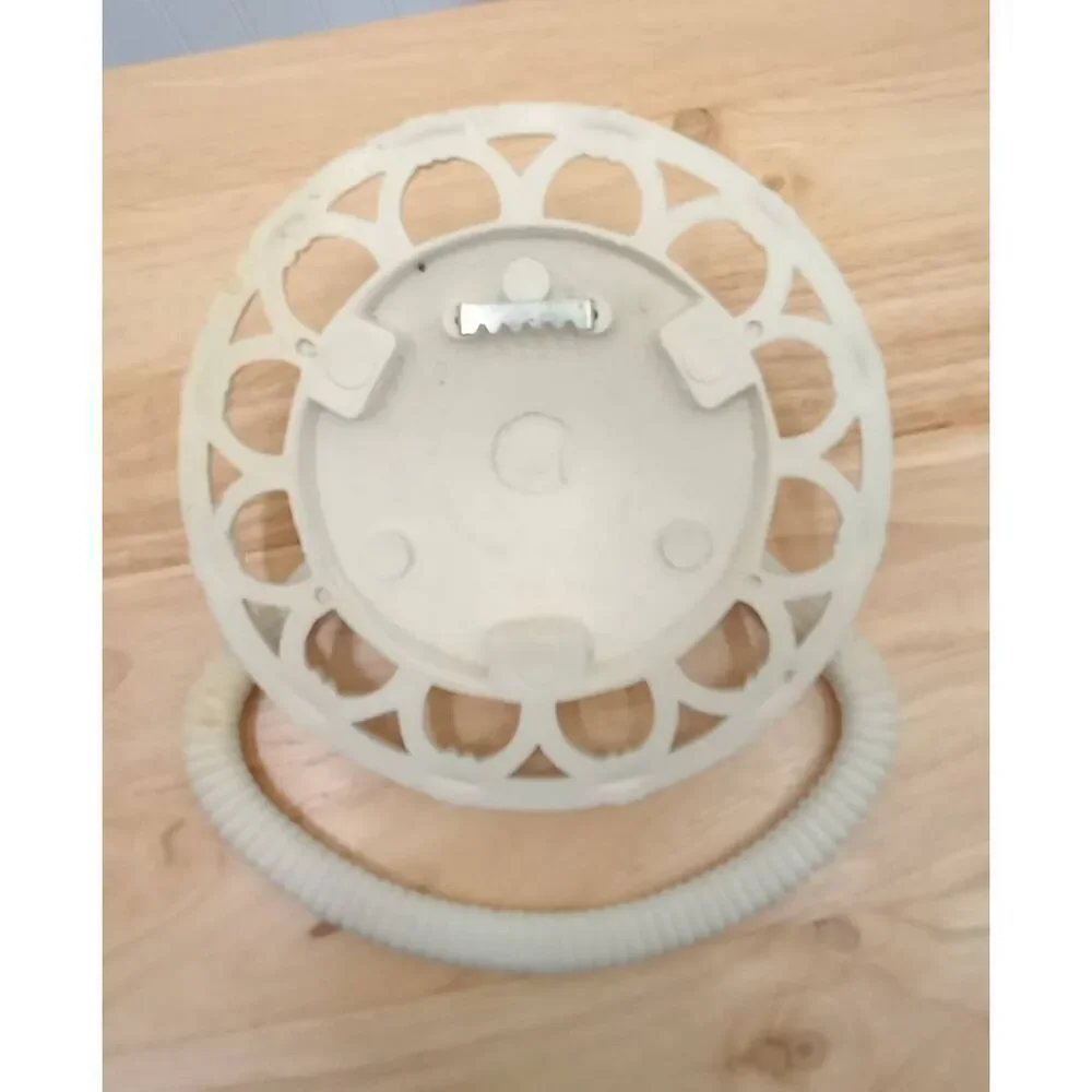 Vintage homeco interiors, wall hanging towel rack , plastic ,white faux wicker